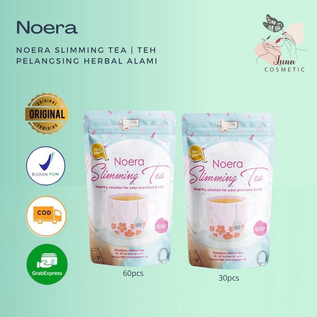 NOERA Slimming Tea BPOM 30 days | 60 days | Teh Pelangsing Herbal Alami by Noerabeautycare | Teh Diet Teh Penurun Berat Badan