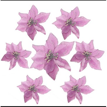 TERLARIS Hiasan ornamen Bunga Artificial / flower dekorasi / Pohon natal #2 - Ungu