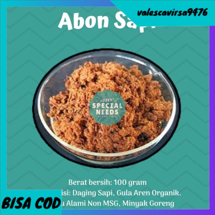 

⭐BISA COD⭐ Abon Sapi Gula Aren Organik 100g - MSG Free - Diet Special Needs