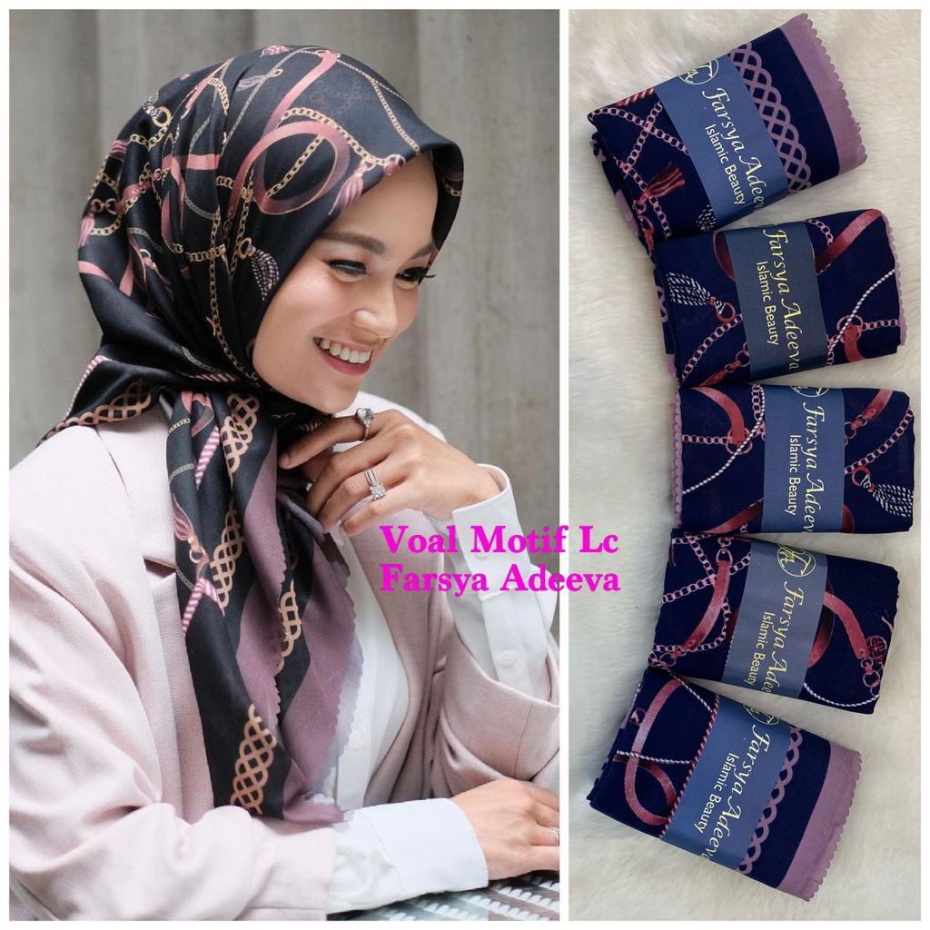 SEGI EMPAT MOTIF TERBARU HIJAB SEGI EMPAT MOTIF DEENAY  LASERCUT  TERMURAH DAN TERLARIS NAYLA HIJA'B-LONCENG NAVY
