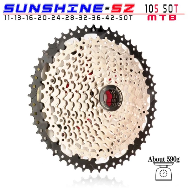SUNSHINE MTB Cassette 9/10 Speed 42/46/50 Mountain Bicycle Freewheel Sprocket For Shimano/SRAM