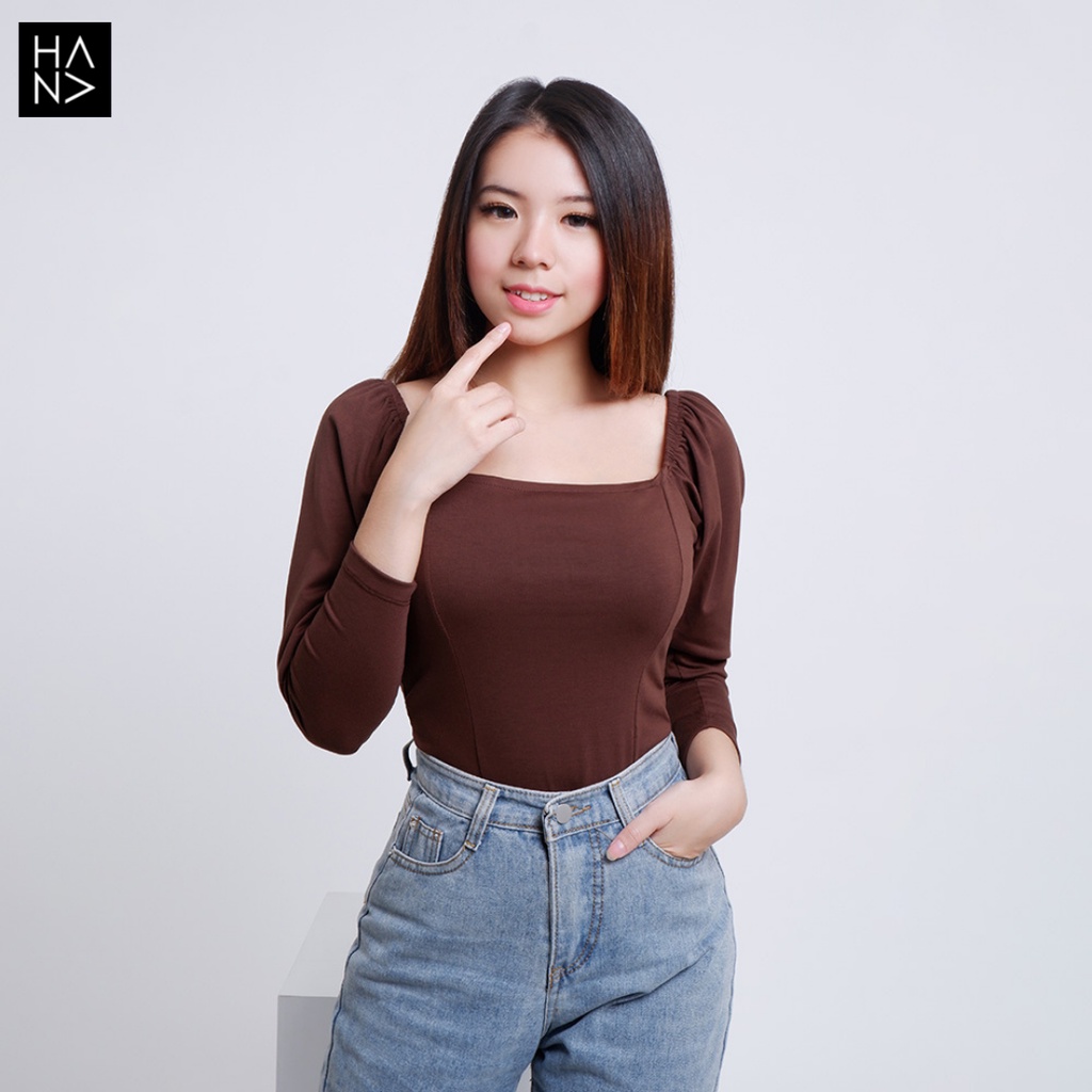 HanaFashion JKT - Reysha Long Sleeve T-Shirt Kaos Lengan Panjang - CT062