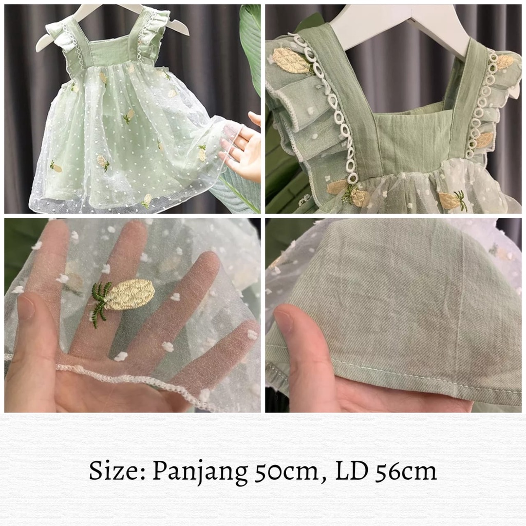 Dress bayi Dress anak baju anak baju bayi baju pesta anak pakaian bayi baju bayi 6bulan - 1tahun