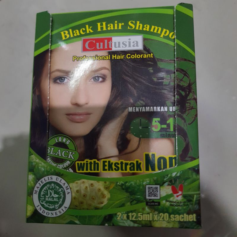 Shampoo Cultusia Black (isi 20 sachet)