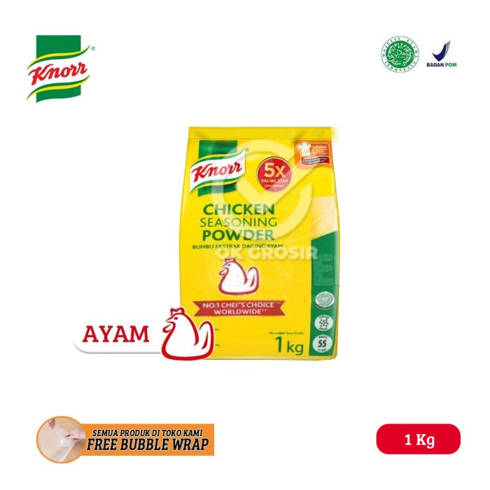 

TERBARU Knorr Chicken Seasoning Powder/ Bumbu Penyedap Rasa Ayam [Refill 1 kg] - Chicken - Ayam