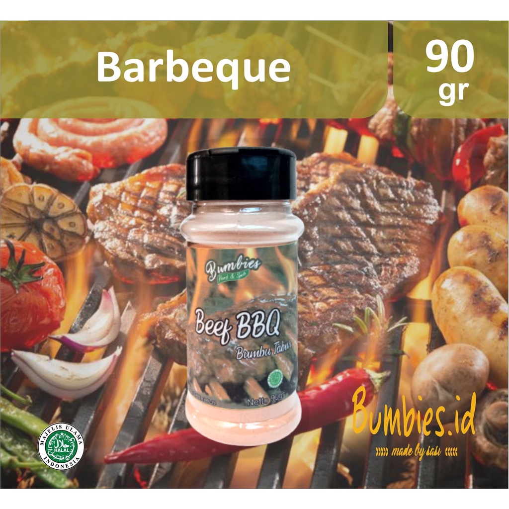 Bumbu Tabur Barbeque 90gr / Bumbies Herb and Spices/ Bumbu Serbaguna/ Pedas Manis Keju Balado BBQ Sapi Panggang Jagung Bakar