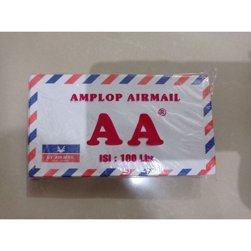 

Amplop airmail AA kecil merah biru - amplop avion
