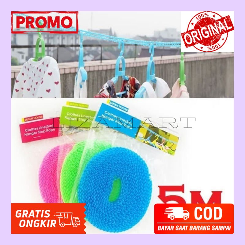 Tali Jemuran 5 Meter / Gantungan Baju Tali Jemuran 5 Meter / Tambang 5 Meter / Tali Gantungan Jemura