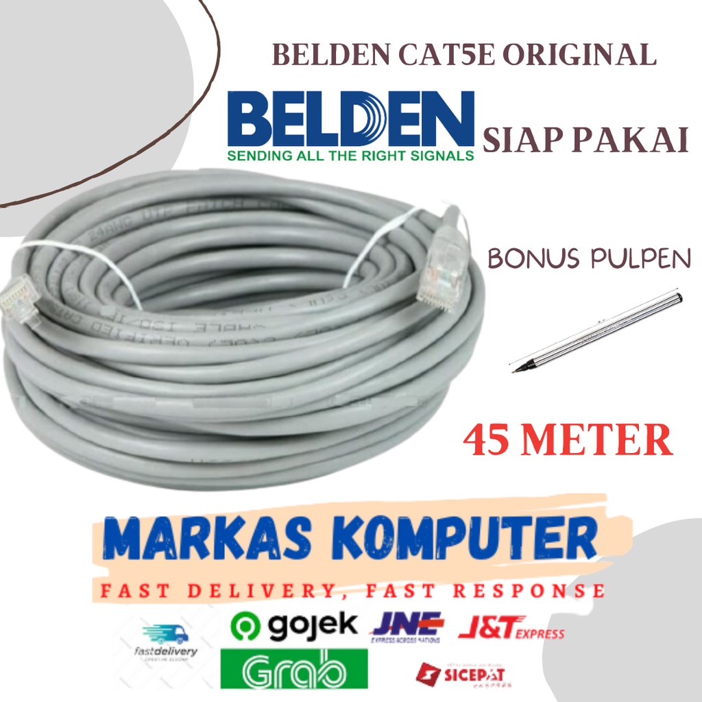 Kabel LAN Belden 45 M UTP RJ45 Cat5E ORIGINAL USA 45 Meter