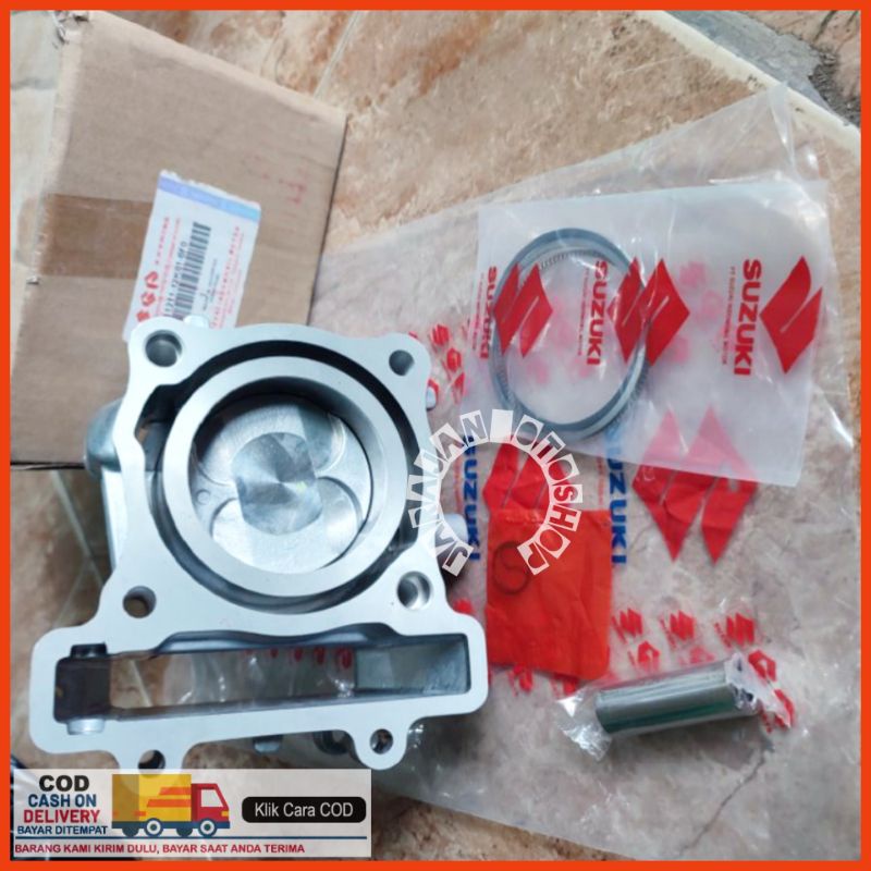 BLOK BORING SEHER PISTON SET ORIGINAL SCEM GSX 150 SATRIA FU INJEKSI 150