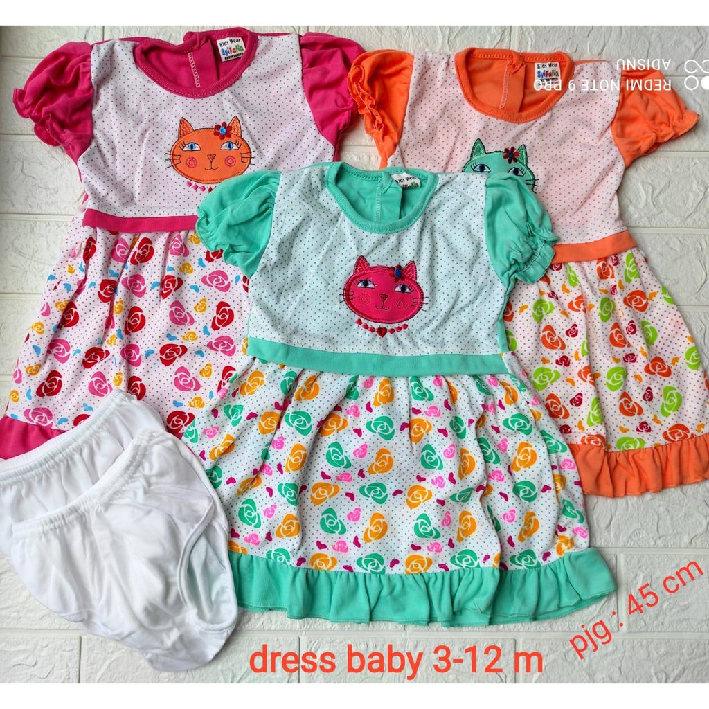 Baju Bayi Dress SYIFANA Mulai Usia 6 Bulan sd 2 Tahun