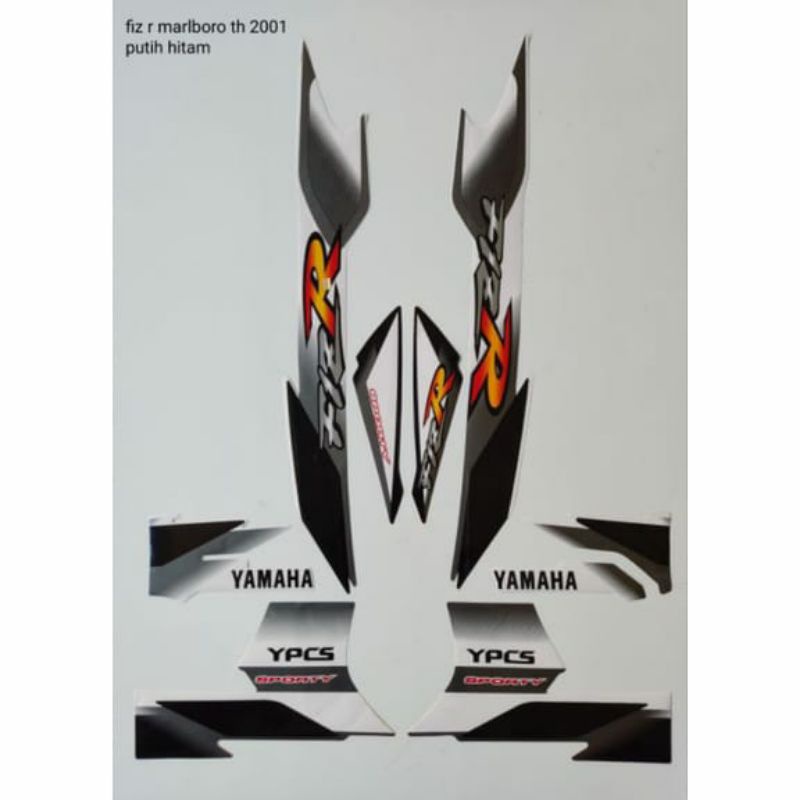 striping FIZ R MARLBORO 2001 putih hitam