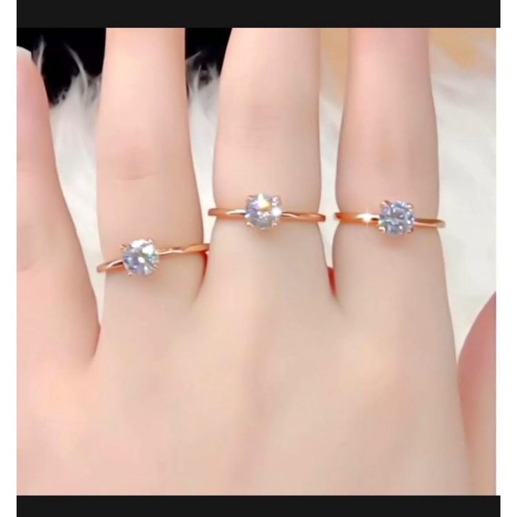 CINCIN TITANIUM MATA SATU BERLAPIS EMAS ASLI 24K
