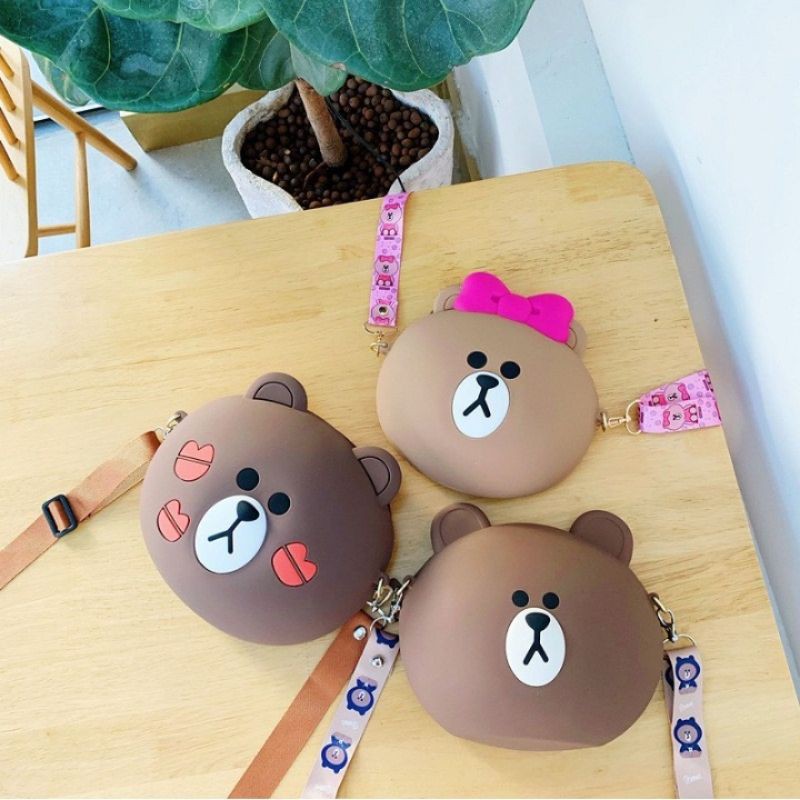 tas Selampang karakter BIG Brown line friend