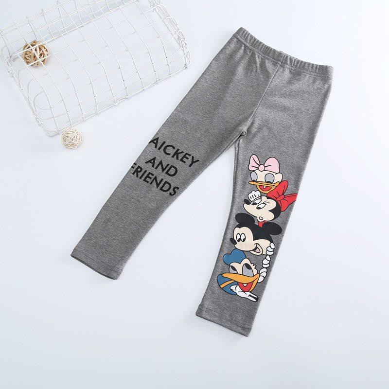 Legging anak perempuan umur 3-7 tahun Motif mickey mouse celana anak cewek imut elastis lembut impor-5