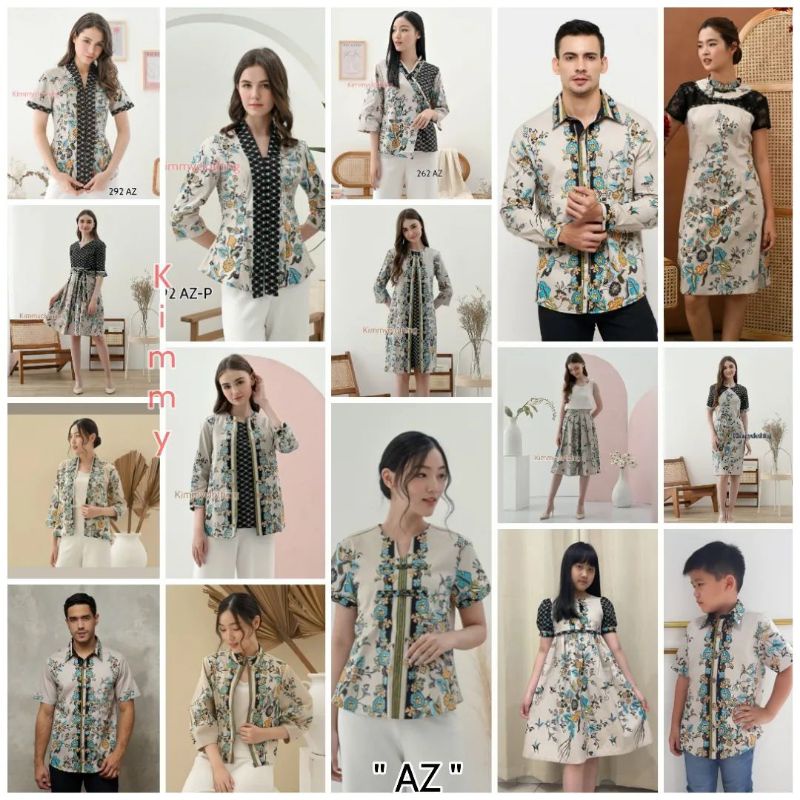 ATASAN BATIK 292 AZ (Lengan Pendek) - BATIK COUPLE - BATIK FAMILY - SERAGAM BATIK