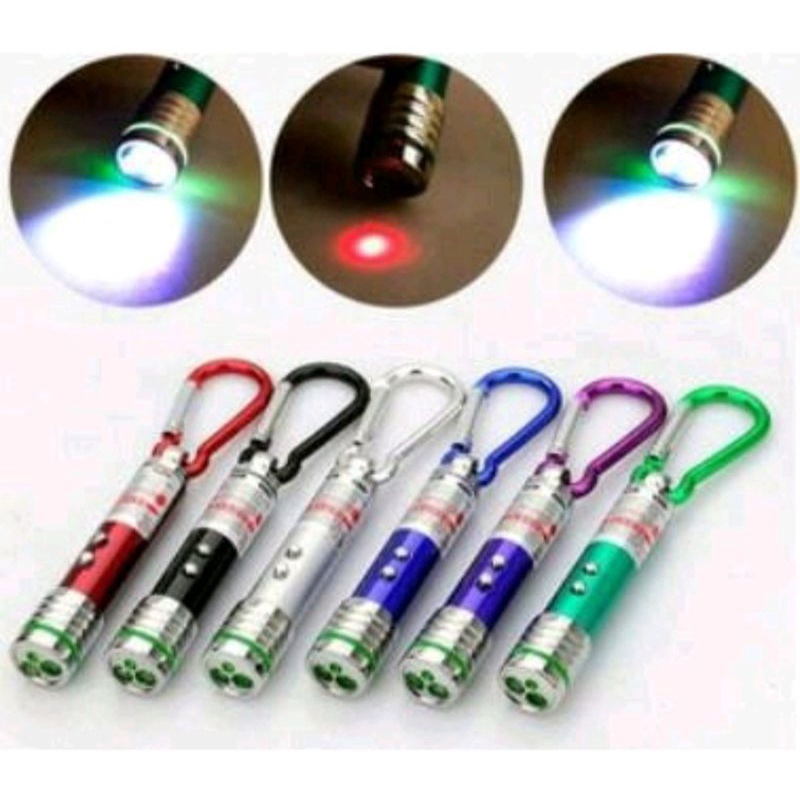 Vinztstore - Green Laser Pointer Senter Laser 3 in 1 Gantungan Kunci Laser Baterai Red Laser Pointer 1mw 650nm Murah