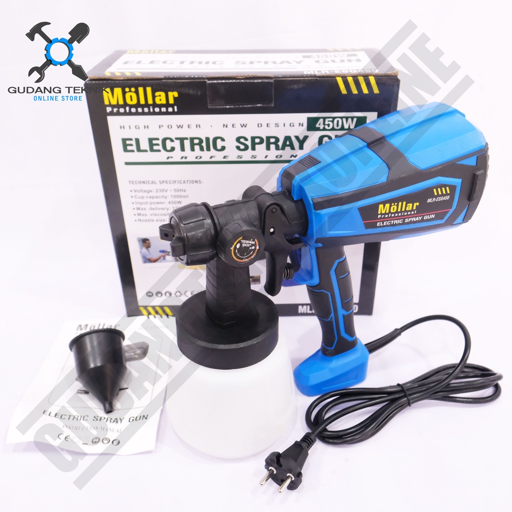 Spray Gun Elektrik MOLLAR ESG450  / Spraygun Listrik ESG 450 Alat Semprot Cat 450 MOLLAR