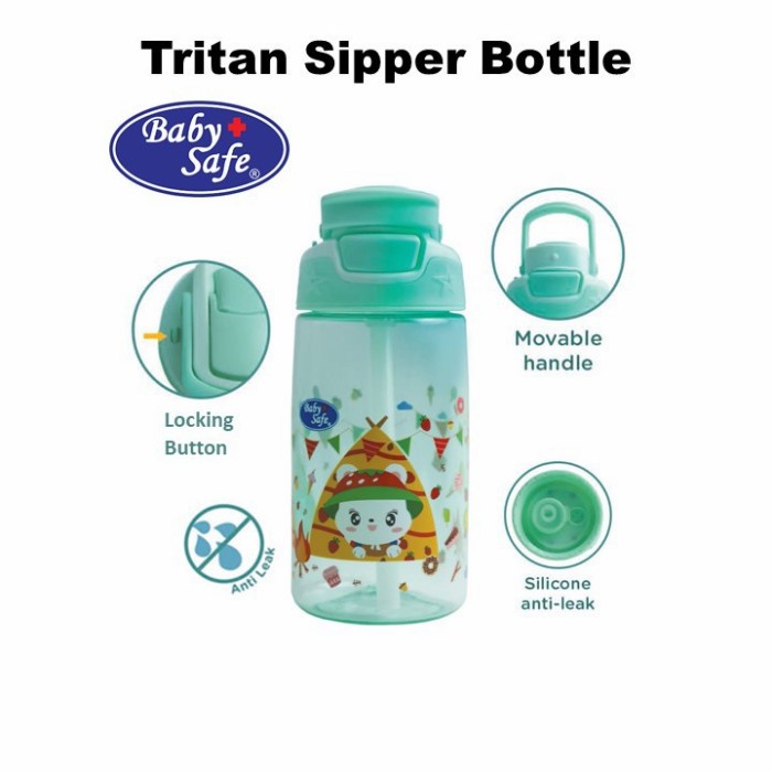 Botol Minum Sedotan Anak Baby Safe TRI03 480ml