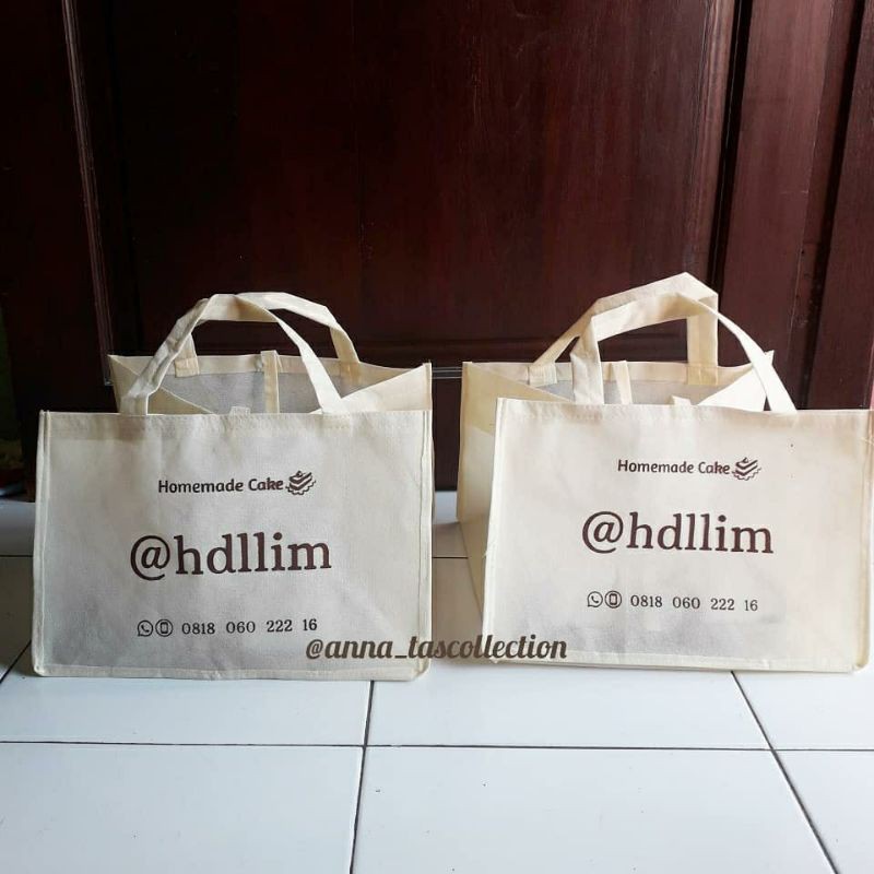 

Tas spunbond sablon/Box Nasi/Box Kue 32x32x20 min 50pcs (tas jahit)