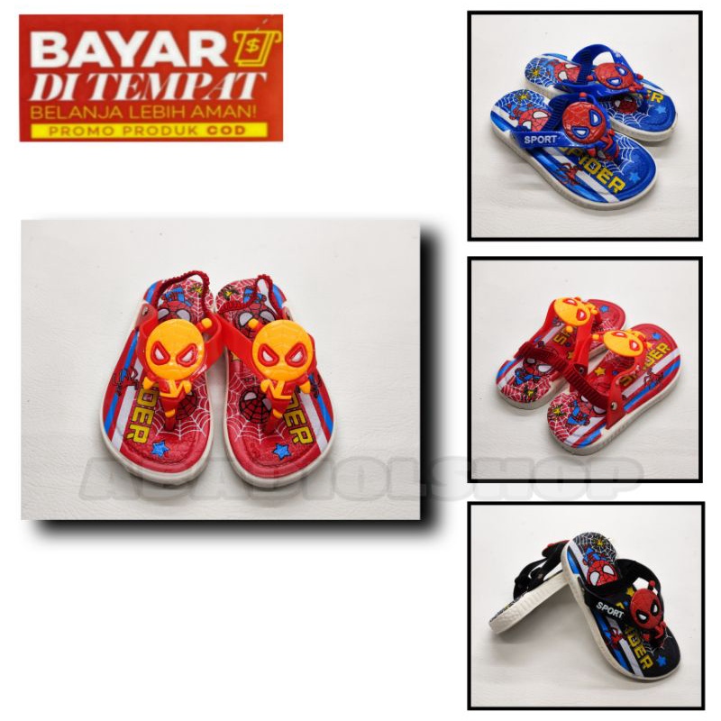 TERMURAH - SANDAL ANAK LAK-LAKI TALI IKAT BISA BERBUNYI CITT..CITT COD 1-3THN / SANDAL JEPIT ANAK BERBUNYI CITT.. CITT MOTIF SPAIDERMAN / SANDAL ANAK BALITA LUCU MOTIF SPAIDERMAN / SANDAL JEPIT BUNYI CIT CIT TERMURAH / SANDAL KEREN ANAK COWOK