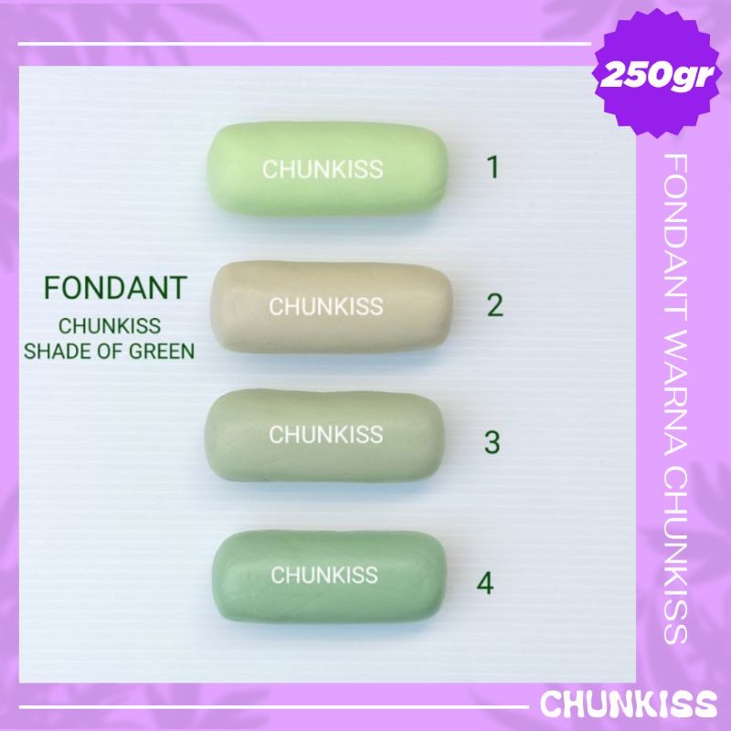 FONDANT WARNA 250 GR SHADE OF GREEN - HALAL SIAP PAKAI