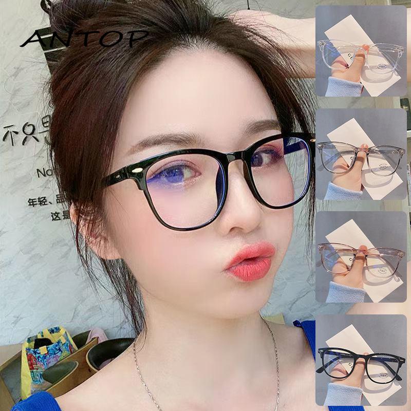 &quot;PROMO&quot; Kacamata Korea Retro Wanita Kacamata Anti Radiasi Wanita Fashion Bentuk Persegi Eyeglasses