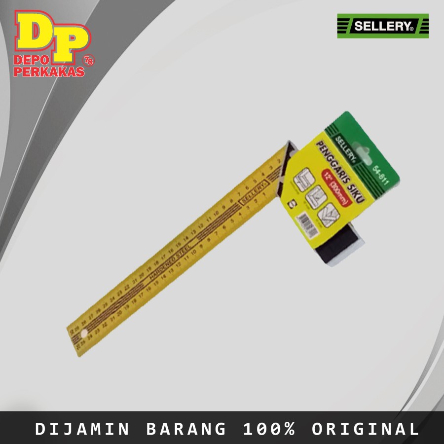 

Penggaris Siku Sellery 12" 54-811 / Siku tukang 12" Seller