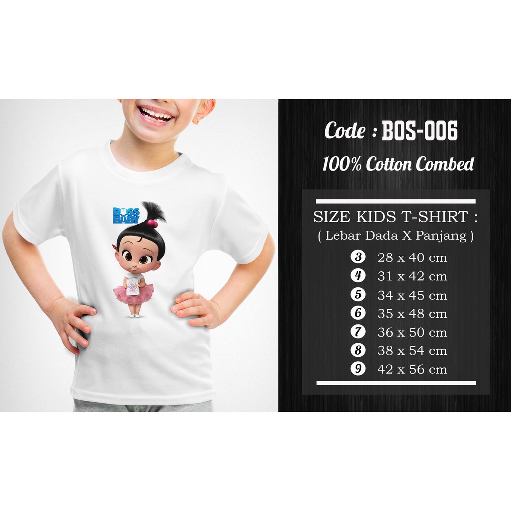 [FREE NAMA !!] Kaos Anak &amp; Family Boss Baby 100% COTTON PREMIUM