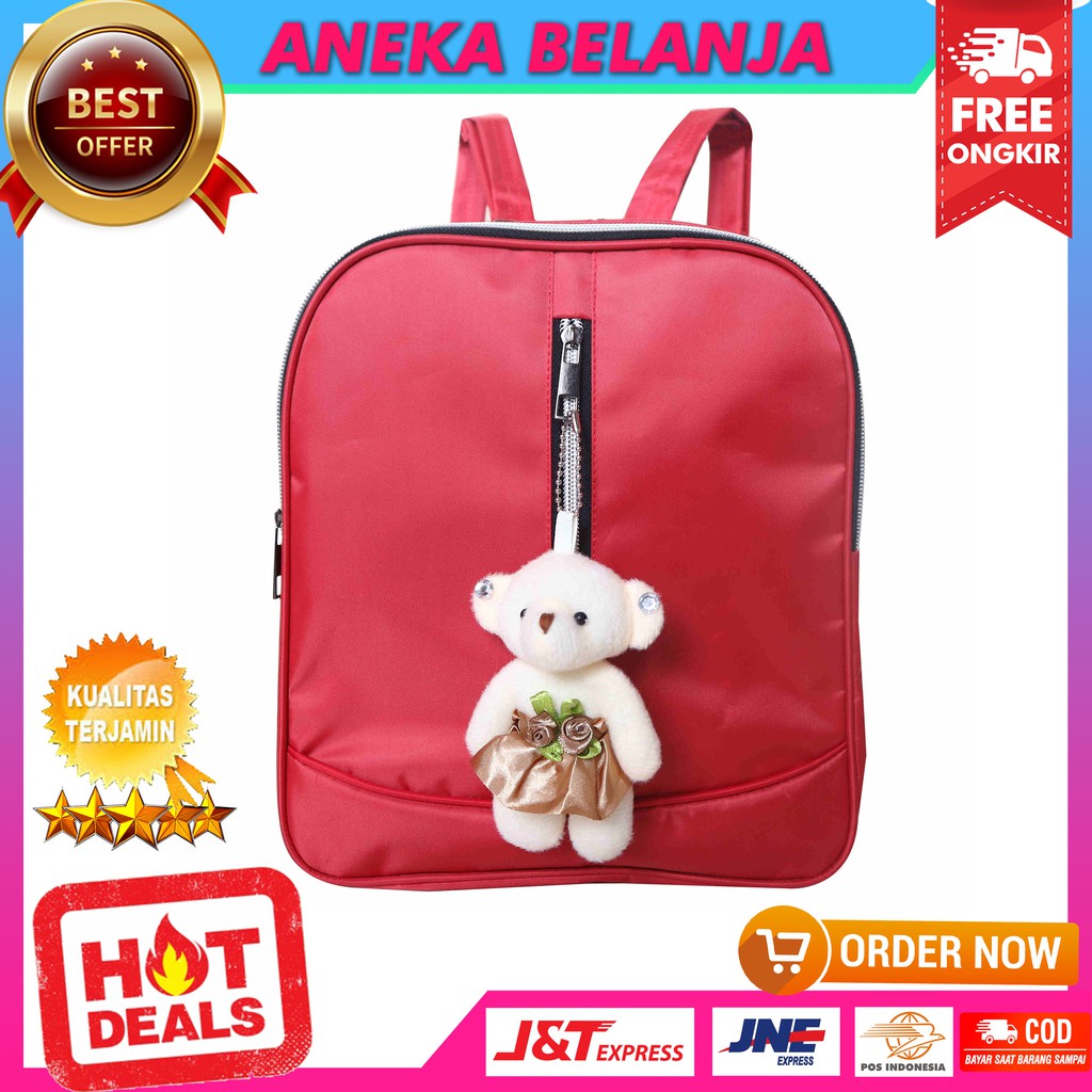 Stock Terbatas Tas Ransel Kece Aksesori Boneka Fashionable Berkualitas Tas Sekolah Hangout Ekonomis