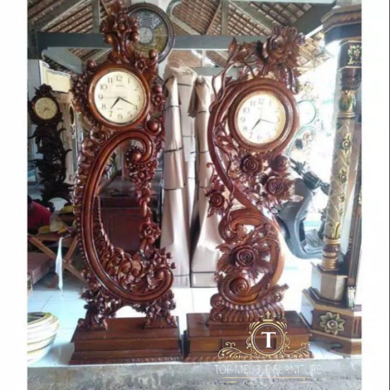 Jem berdiri kayu jati ( lemari jam,jam dinding,jam tangan wanita )