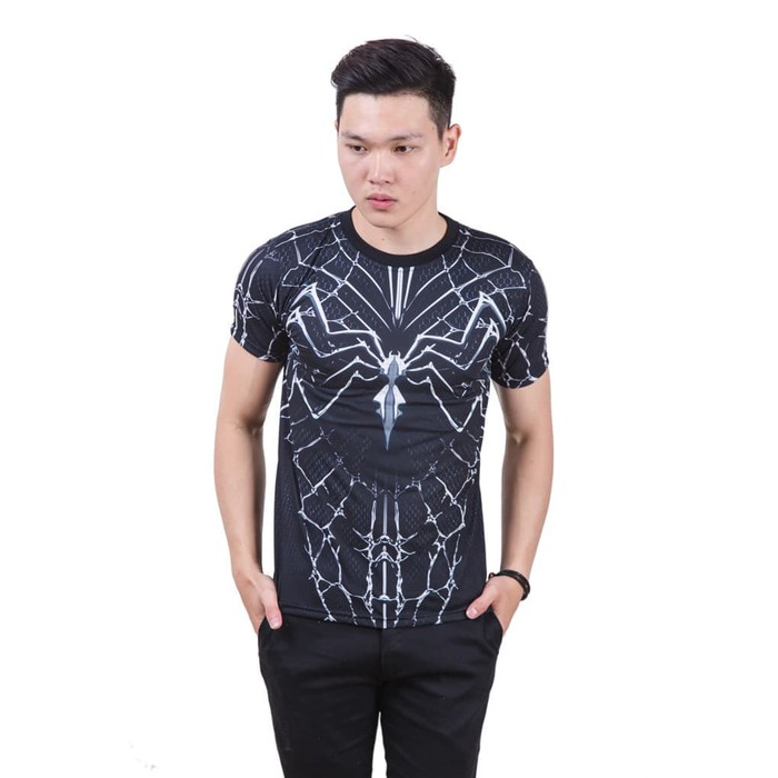 KAOS BAJU WANITA PRIA VENOM SPIDERMAN GYM FITNES