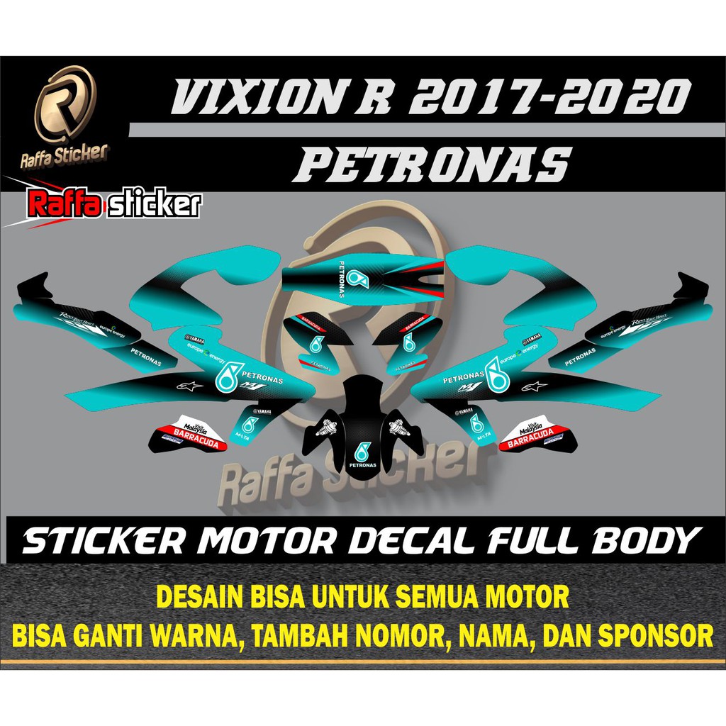 stiker vixion R new decal motor vixion new decal all new vixion R stiker all new vixion R petronas