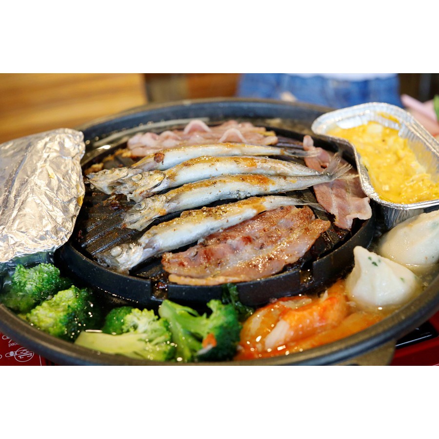 Alat Grill Pan Mookata Bulgogi 2 in 1 Premium Griller Go happy panggangan shabu Shabu steamboat call