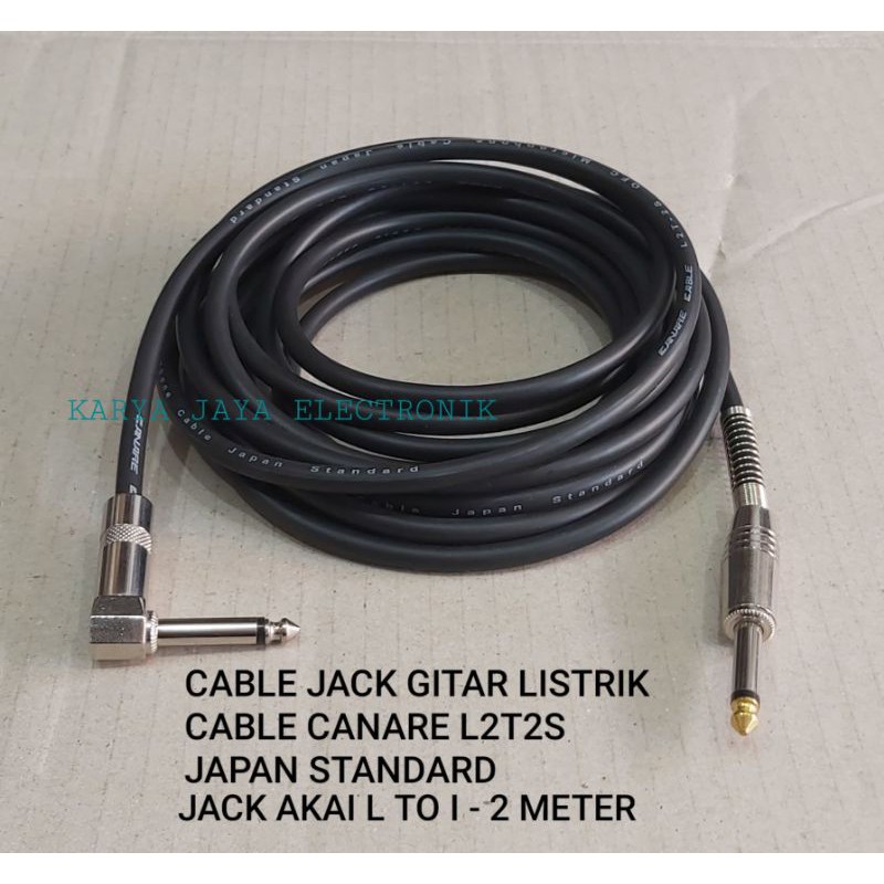 Kabel jack Gitar | jack gitar bass | Kabel Gitar Akai L to I 2 Meter