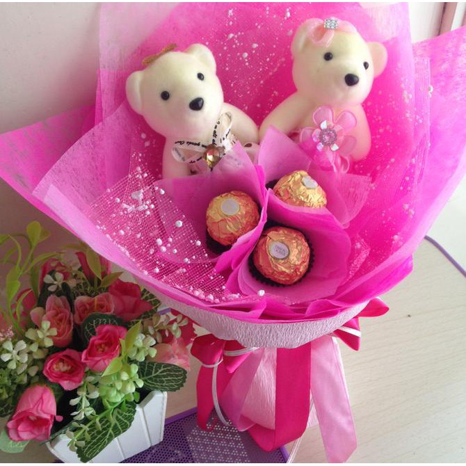 

Produk Unggulan Buket Bunga Valentine/ Kado Ulangtahun/ Kado Anniversary 3C+2B