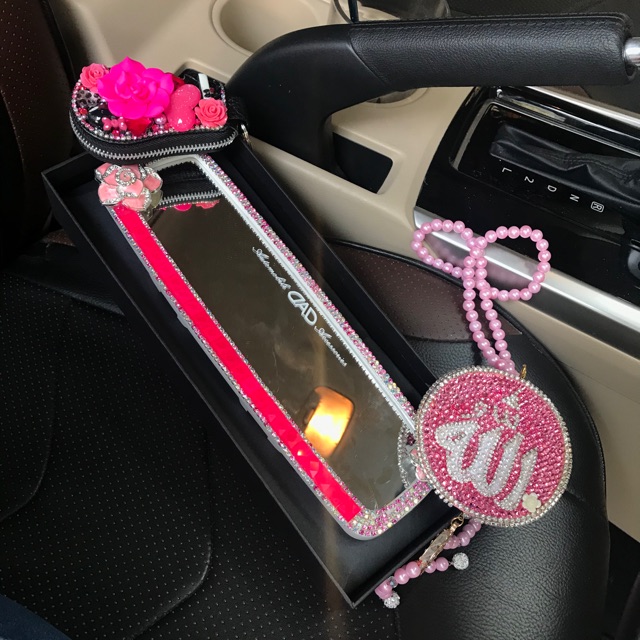 Barang mobil spion fanta bunga pink dompet fanta