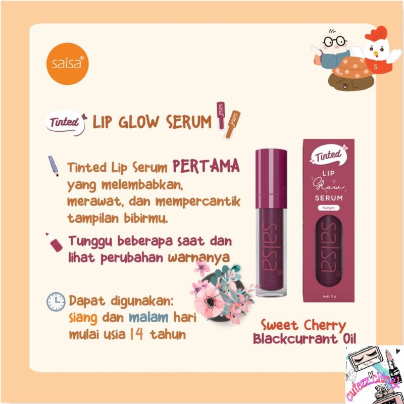 ☃Cutezz_Ching1☃Salsa Lip Glow Serum Series ♡Original♡Twilight♡Coral Nude