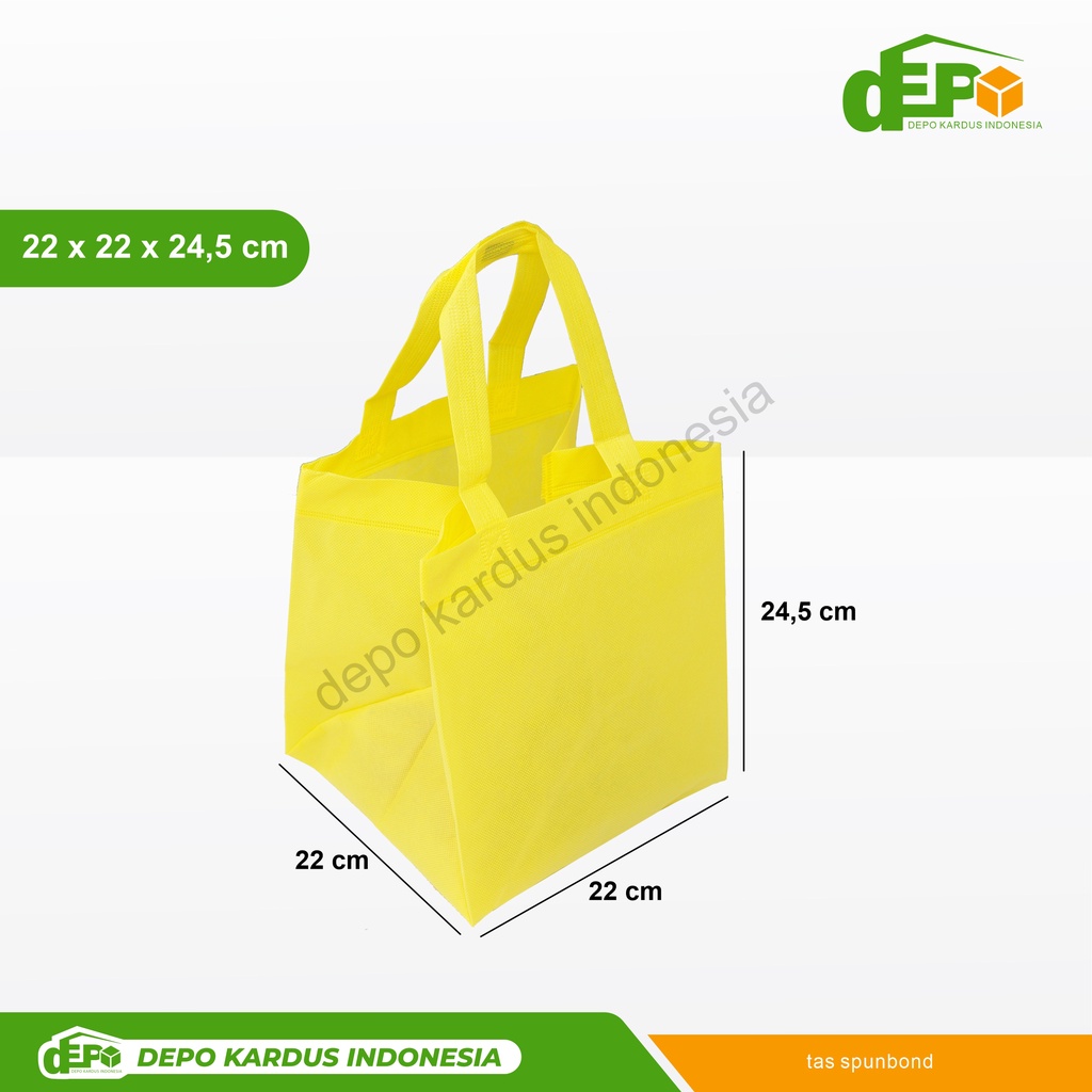 Tas Spunbond 3D Depo Kardus (22x22x24,5 CM) Tasspunbond/Goodiebag/Taskain/Taskado