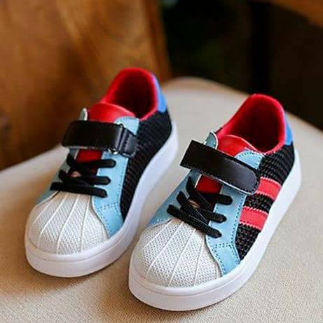 Sepatu Anak Cowok Symbol Sport BLACK White Shoes