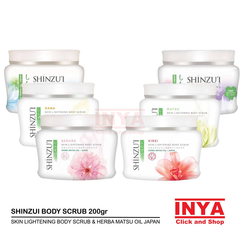 SHINZUI SKIN LIGHTENING BODY SCRUB &amp; HERBA MATSU OIL 200gr