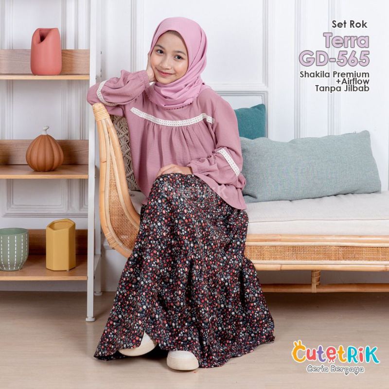 BISA COD BEST SELLER - CUTETRIK SETELAN BAJU MUSLIM ANAK PEREMPUAN TERBARU original Umur 5 6 7 8 9 10 11 12 13 14 tahun remaja terlaris realpict 2021 2022 warna pink ungu dusty pink mustard biru anak tanggung kuning biru terbaru MOCCA Dusty PINK COKLAT-3