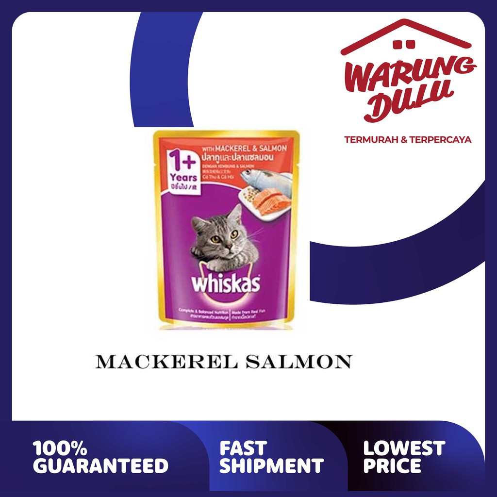 WHISKAS POUCH MAKAREL SALMON