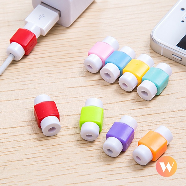 IPHONE 1pc Pelindung Kabel Datacharger USB Warna Permen Macaron Untuk Iphoneandroid Android