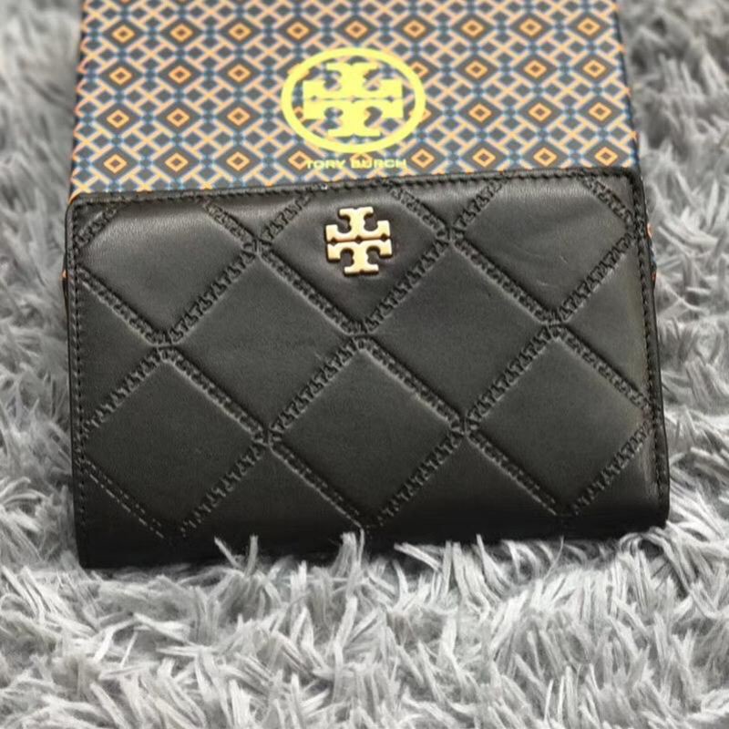 TORY BURCH Georgia Slim Medium Wallet black hitam dompet purse original authentic asli