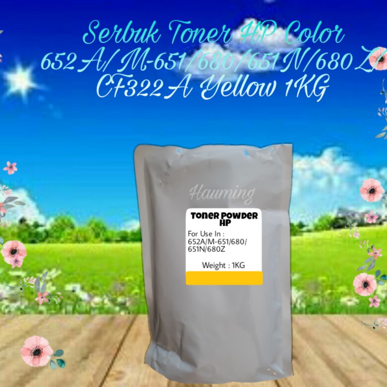 Serbuk Toner Color HP 652A M651 M680 M651N M680Z M651DN M651XH M 651 680 CF322A Yellow 1kg