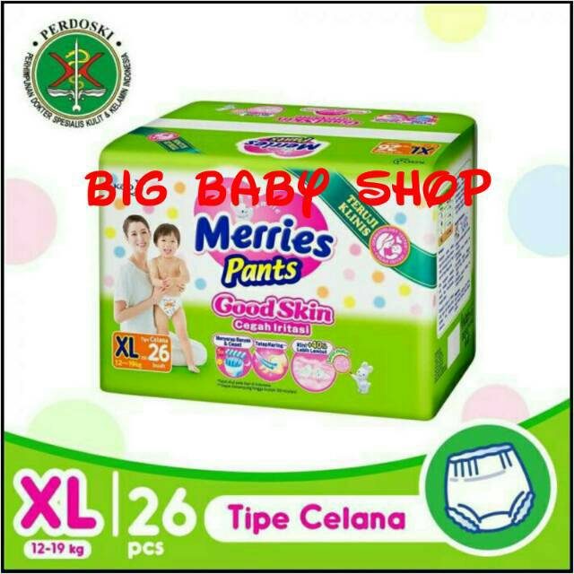 MERRIES Pants Good Skin/Popok Celana MERRIES Size XL26/XL 26/XL-26