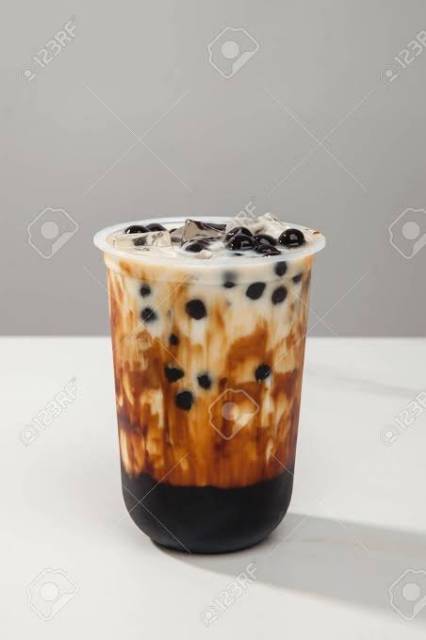 Paket Boba milk tea +brown sugar gula merah + bubble tapioca pearl drink powder minuman bubuk halal bubble tea