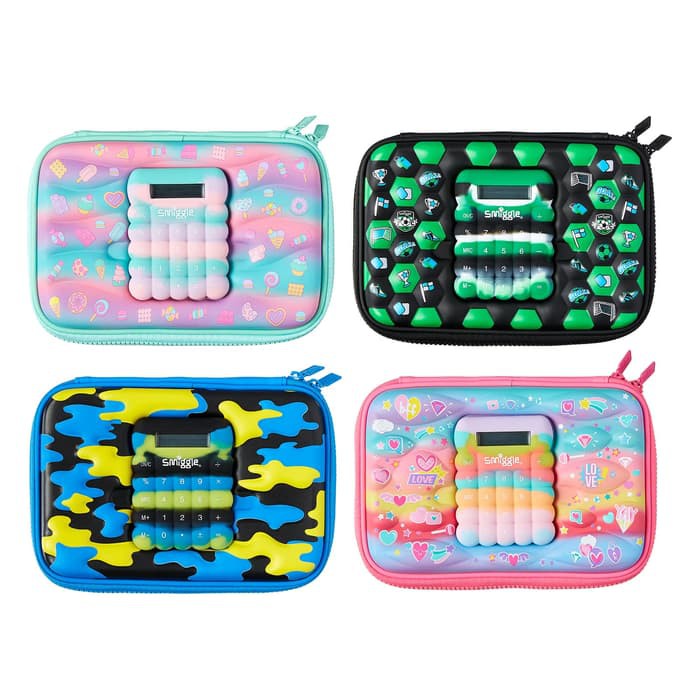 

SMIGGLE CALCULATOR BLEND HARDTOP PENCIL CASE / KOTAK PENSIL SMIGGLE - PINK