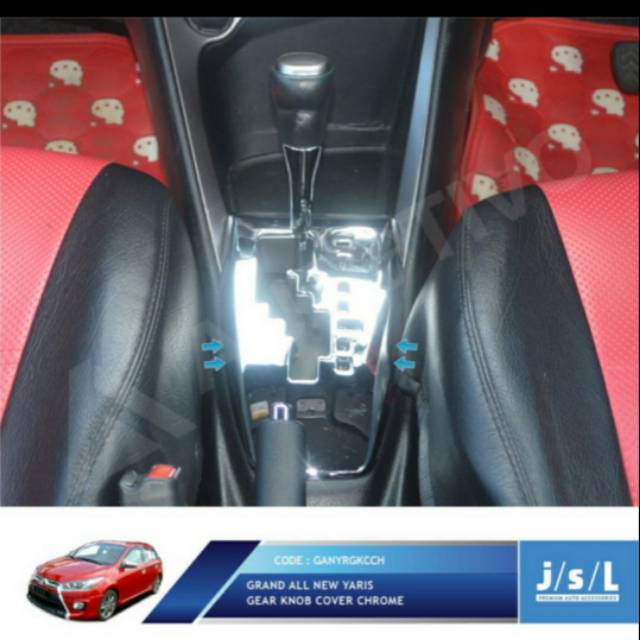 Cover gear knob chrome all new Yaris chrome jsl